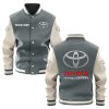 Toyota Custom Name Tacoma Light Grey Baseball Jacket