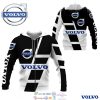 Volvo Black White Zip Up Hoodie