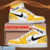 Volvo Custom Name Yellow White Air Jordan 1 High Sneakers