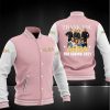 ABBA Pink White Baseball Jacket