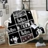The Beatles Black Fleece Blanket