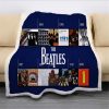 The Beatles Blue Fleece Blanket