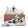 BLACK CLOVER Asta White Yeezy Boost Sneakers
