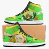 BLACK CLOVER Finral Roulacase Green Yellow Air Jordan 1 High Sneakers