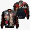 BLEACH Renji Abarai Black Brown Bomber Jacket