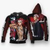 BLEACH Renji Abarai Black Brown Zip Up Hoodie