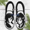 BLEACH Rukia Kuchiki Black White Slip On Shoes