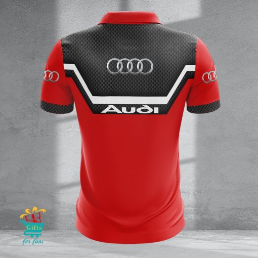 Audi Custom Name New Design Zipper Polo Shirt