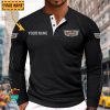 Cadillac Custom Name New Edition Henley Long Sleeve Shirt
