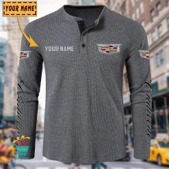 Cadillac Custom Name New Edition Henley Long Sleeve Shirt