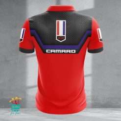Chevrolet Camaro Custom Name New Design Zipper Polo Shirt