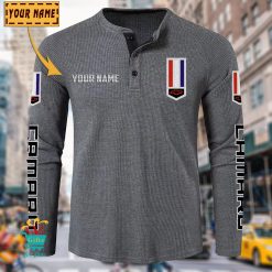 Chevrolet Camaro Custom Name New Edition Henley Long Sleeve Shirt