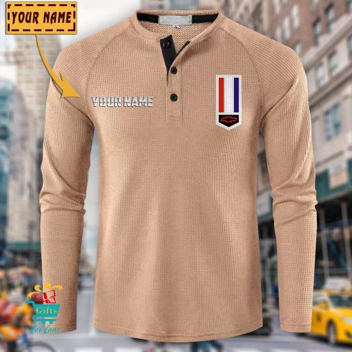 Chevrolet Camaro Custom Name New Edition Henley Long Sleeve Shirt