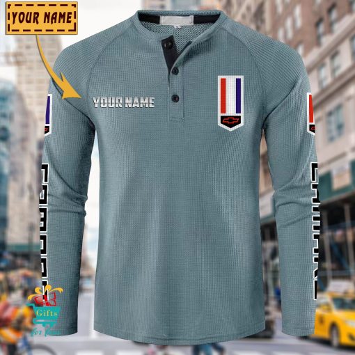 Chevrolet Camaro Custom Name New Edition Henley Long Sleeve Shirt