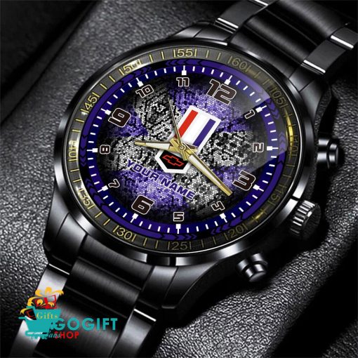 Chevrolet Camaro Custom Name Steel Watch