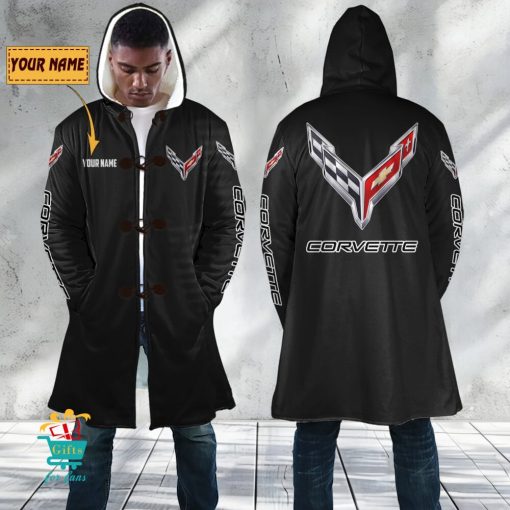 Chevrolet Corvette Custom Name New Edition Hooded Overcoat