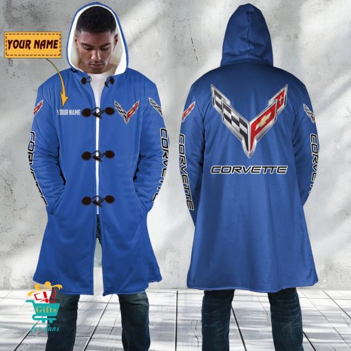 Chevrolet Corvette Custom Name New Edition Hooded Overcoat