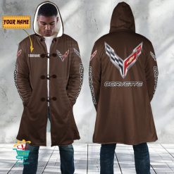 Chevrolet Corvette Custom Name New Edition Hooded Overcoat