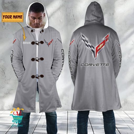 Chevrolet Corvette Custom Name New Edition Hooded Overcoat