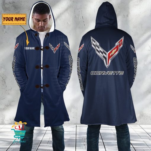 Chevrolet Corvette Custom Name New Edition Hooded Overcoat
