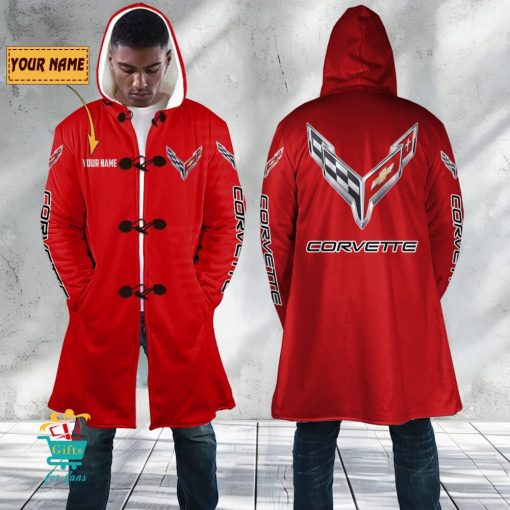 Chevrolet Corvette Custom Name New Edition Hooded Overcoat