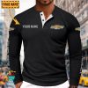Chevrolet Custom Name New Edition Henley Long Sleeve Shirt