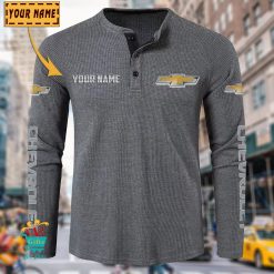 Chevrolet Custom Name New Edition Henley Long Sleeve Shirt