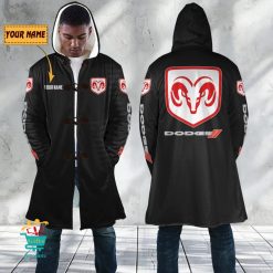 Dodge Custom Name New Edition Hooded Overcoat