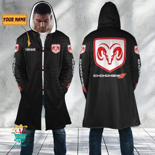 Dodge Custom Name New Edition Hooded Overcoat