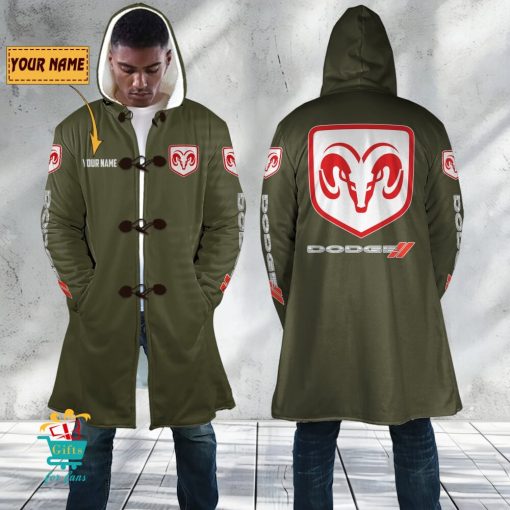 Dodge Custom Name New Edition Hooded Overcoat