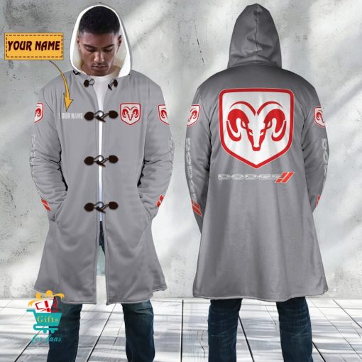 Dodge Custom Name New Edition Hooded Overcoat