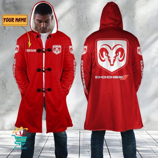 Dodge Custom Name New Edition Hooded Overcoat