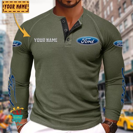 Ford Custom Name New Edition Henley Long Sleeve Shirt