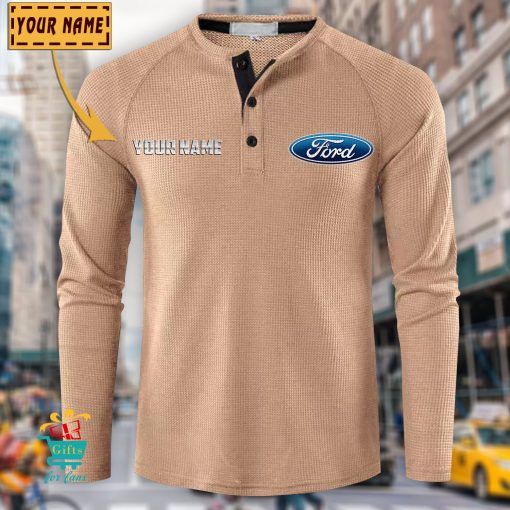 Ford Custom Name New Edition Henley Long Sleeve Shirt