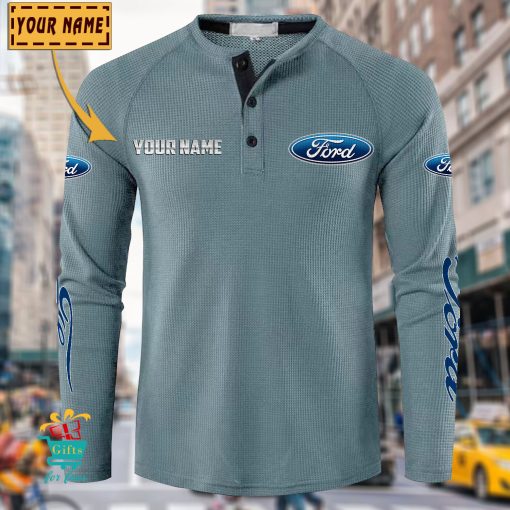 Ford Custom Name New Edition Henley Long Sleeve Shirt