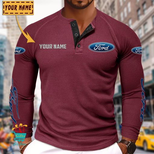 Ford Custom Name New Edition Henley Long Sleeve Shirt