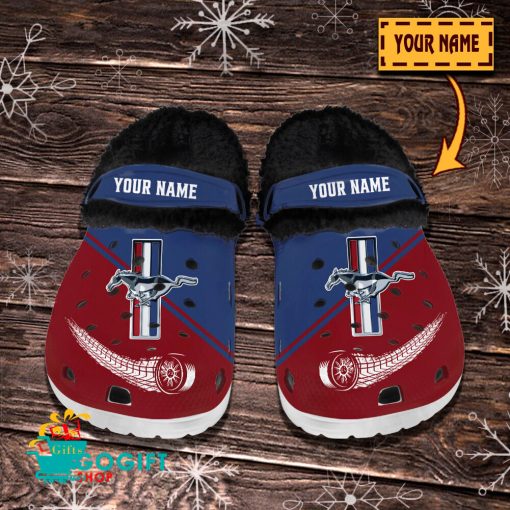 Ford Mustang Custom Name New Edition Fleece Crocs
