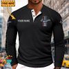Ford Mustang Custom Name New Edition Henley Long Sleeve Shirt