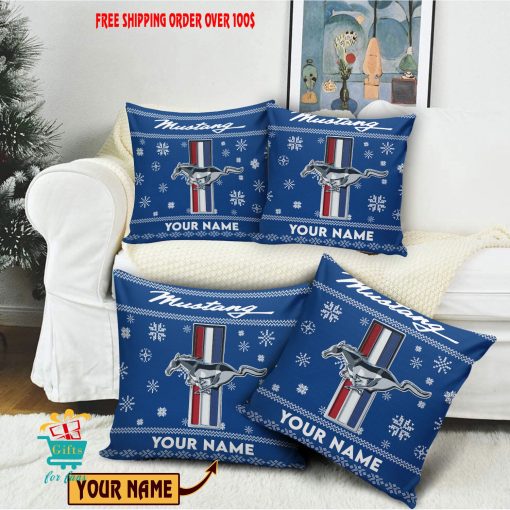 Ford Mustang Custom Name Special Edition Square Pillow Case