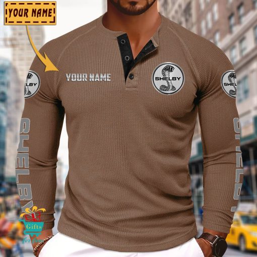 Ford Shelby Custom Name New Edition Henley Long Sleeve Shirt