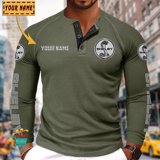 Ford Shelby Custom Name New Edition Henley Long Sleeve Shirt