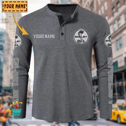 Ford Shelby Custom Name New Edition Henley Long Sleeve Shirt