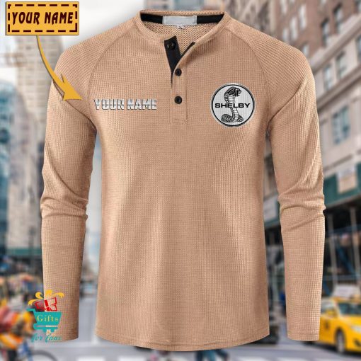 Ford Shelby Custom Name New Edition Henley Long Sleeve Shirt