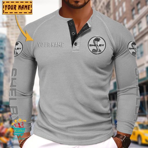 Ford Shelby Custom Name New Edition Henley Long Sleeve Shirt