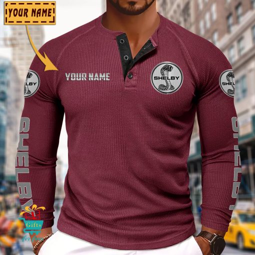 Ford Shelby Custom Name New Edition Henley Long Sleeve Shirt