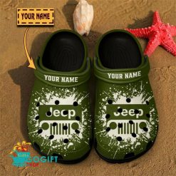 Jeep Custom Name Special Edition BW Crocs