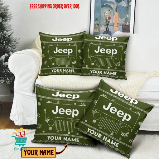 Jeep Custom Name Special Edition Square Pillow Case