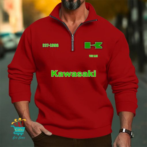 Kawasaki Custom Name New Edition Zipper Sweatshirt