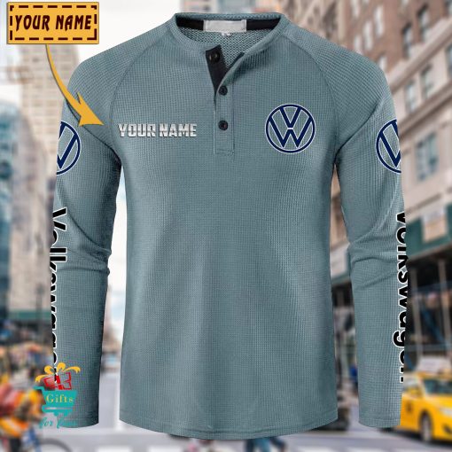 Volkswagen Custom Name New Edition Henley Long Sleeve Shirt