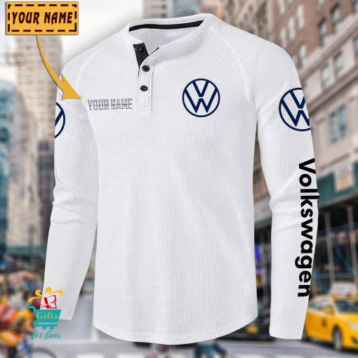 Volkswagen Custom Name New Edition Henley Long Sleeve Shirt